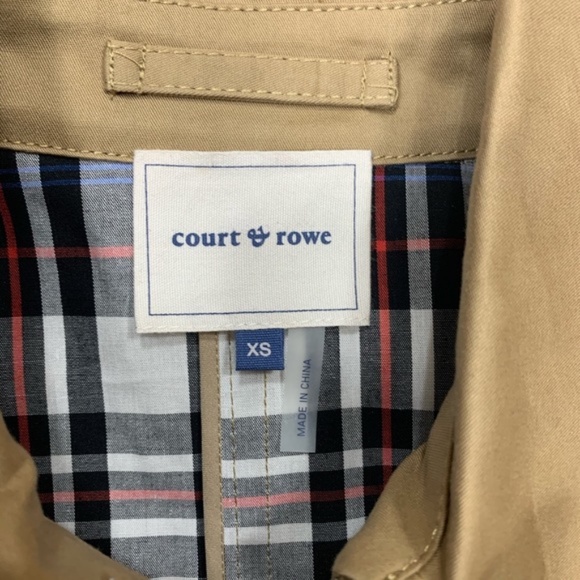 Court & Rowe Plaid Lined Double Breasted Trench Coat - Picture 6 of 7